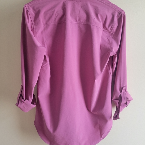 Eddie Bauer Classic Fit Pink Button Front Shirt Womens XS - Picture 4 of 4